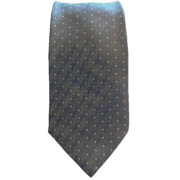 Giorgio Armani Blue Microdot 3.75” Silk Men’s Tie Made In Italy Necktie Designer - Picture 4 of 10